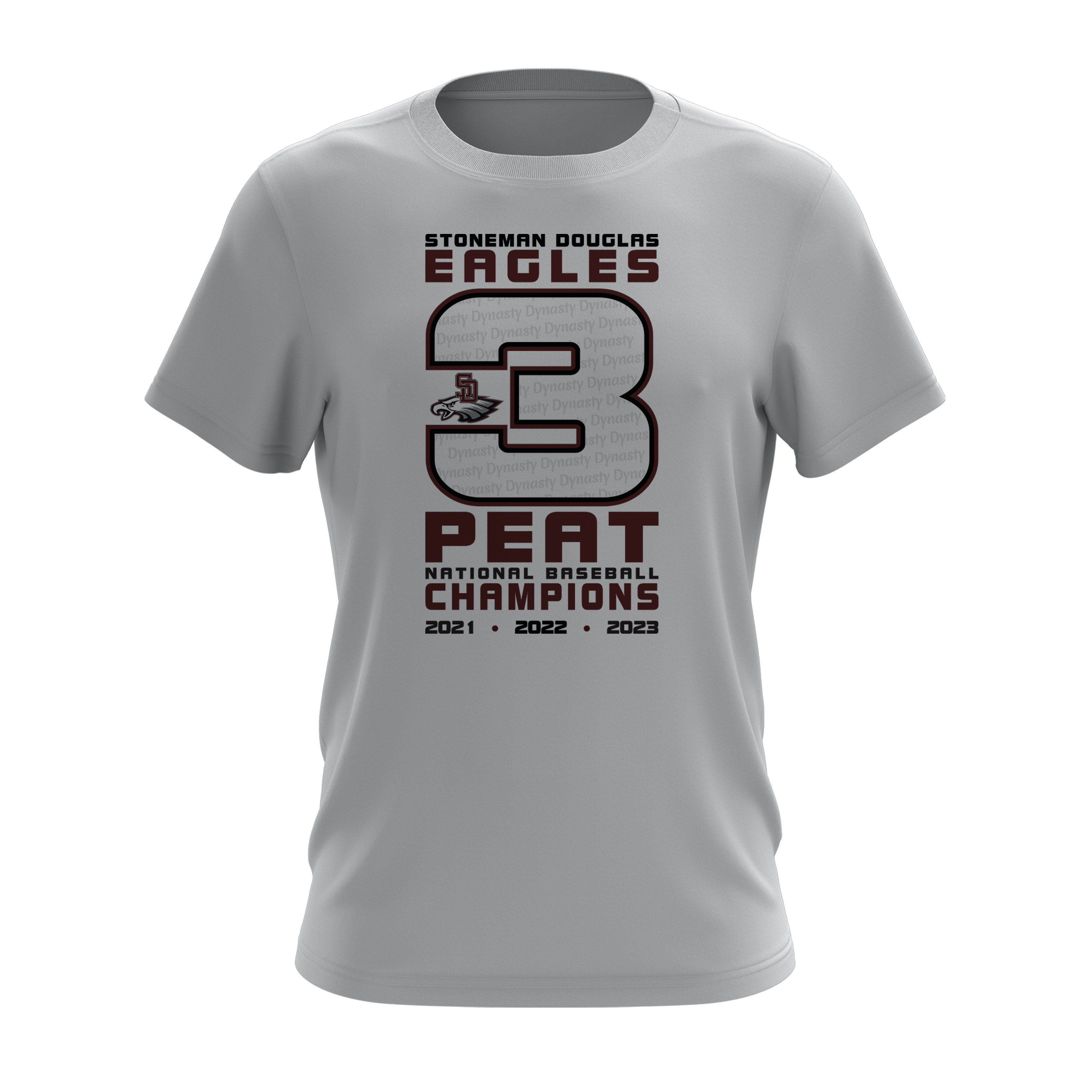 Stoneman Douglas 3 Peat National Champions Logo Shirt