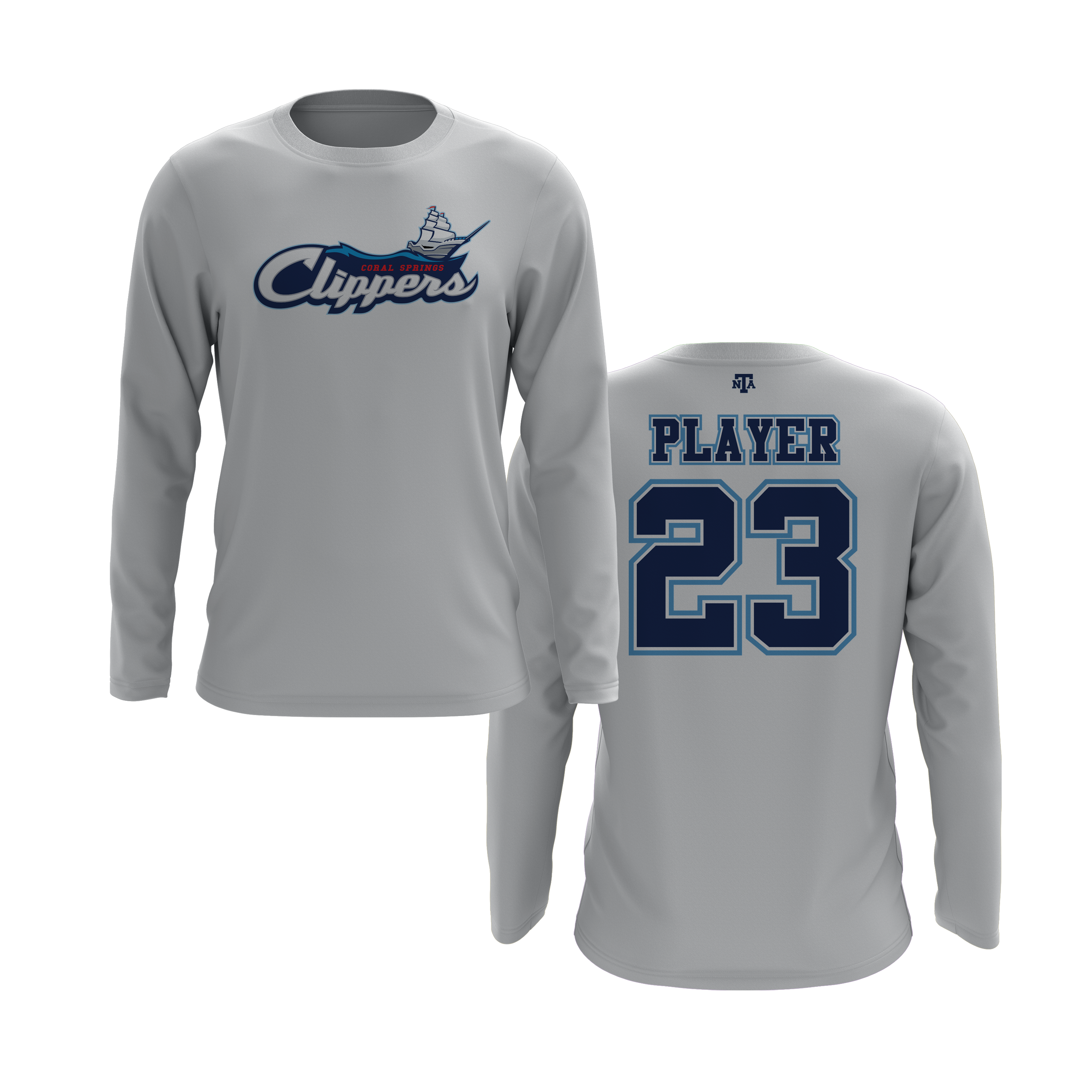 Coral Springs Clippers Long Sleeve Shirt V2