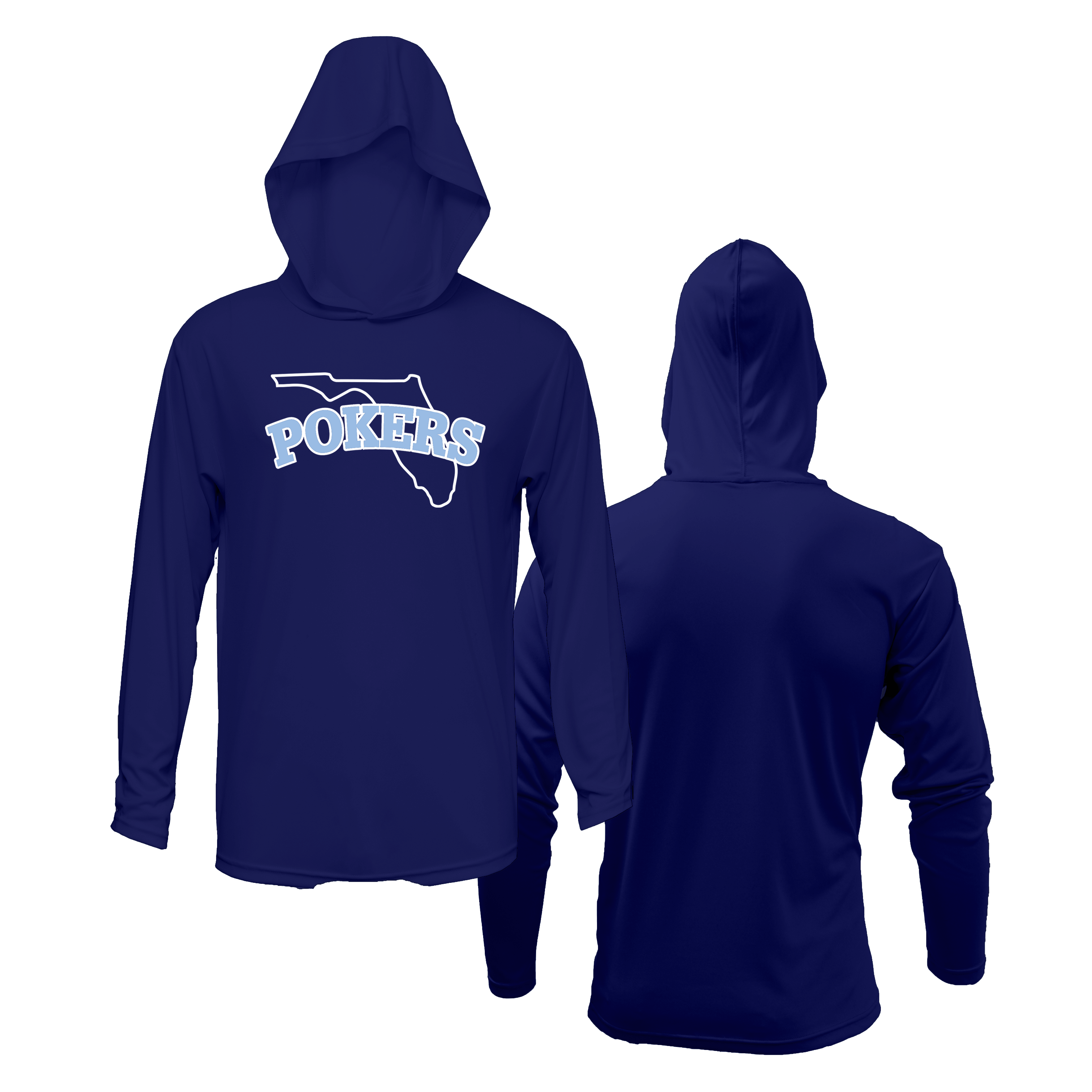 Original Florida Pokers Lightweight Hoodie Navy DTF