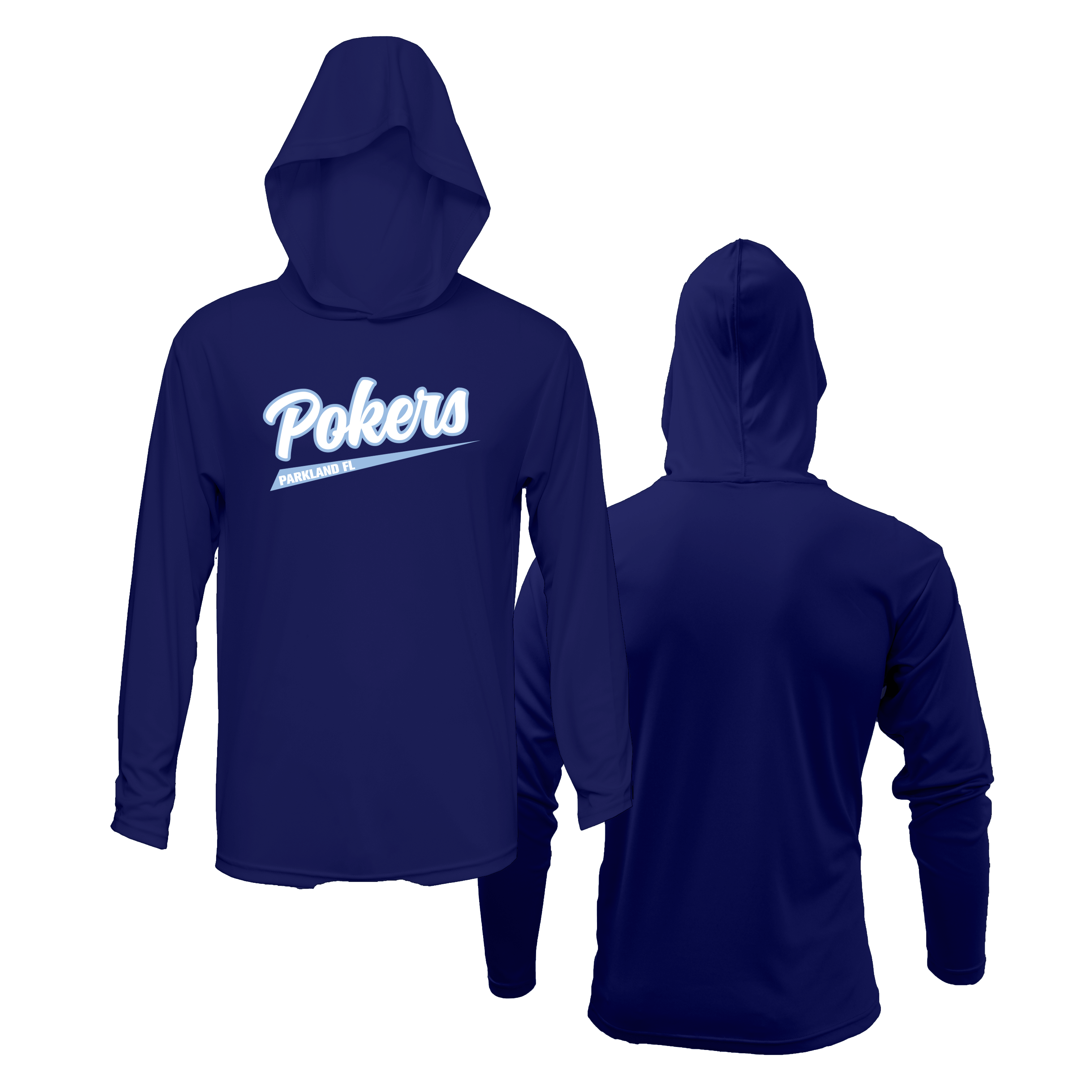 Original Florida Pokers Lightweight Hoodie Navy DTF