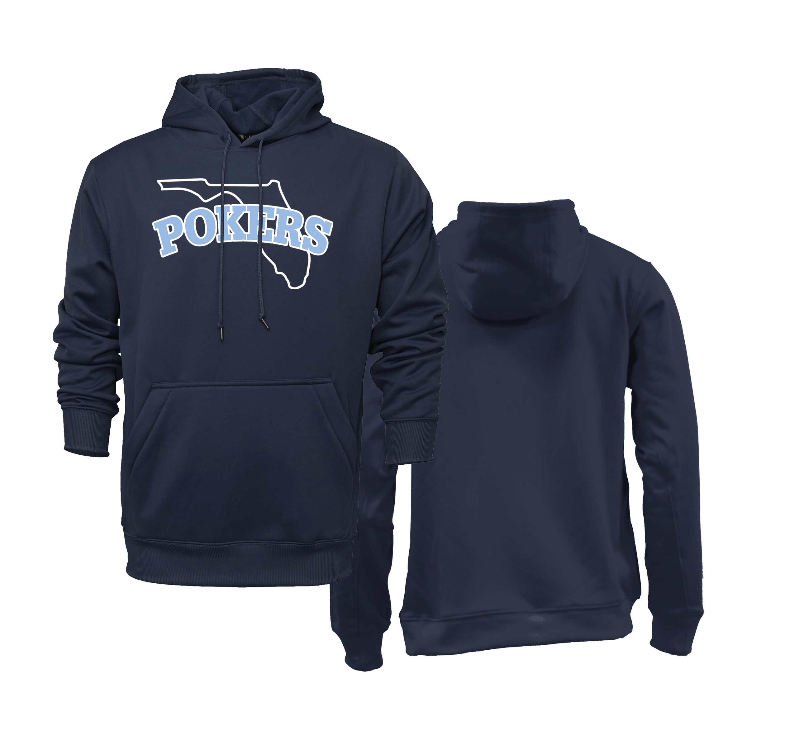 Original Florida Pokers Navy Hoodie DTF