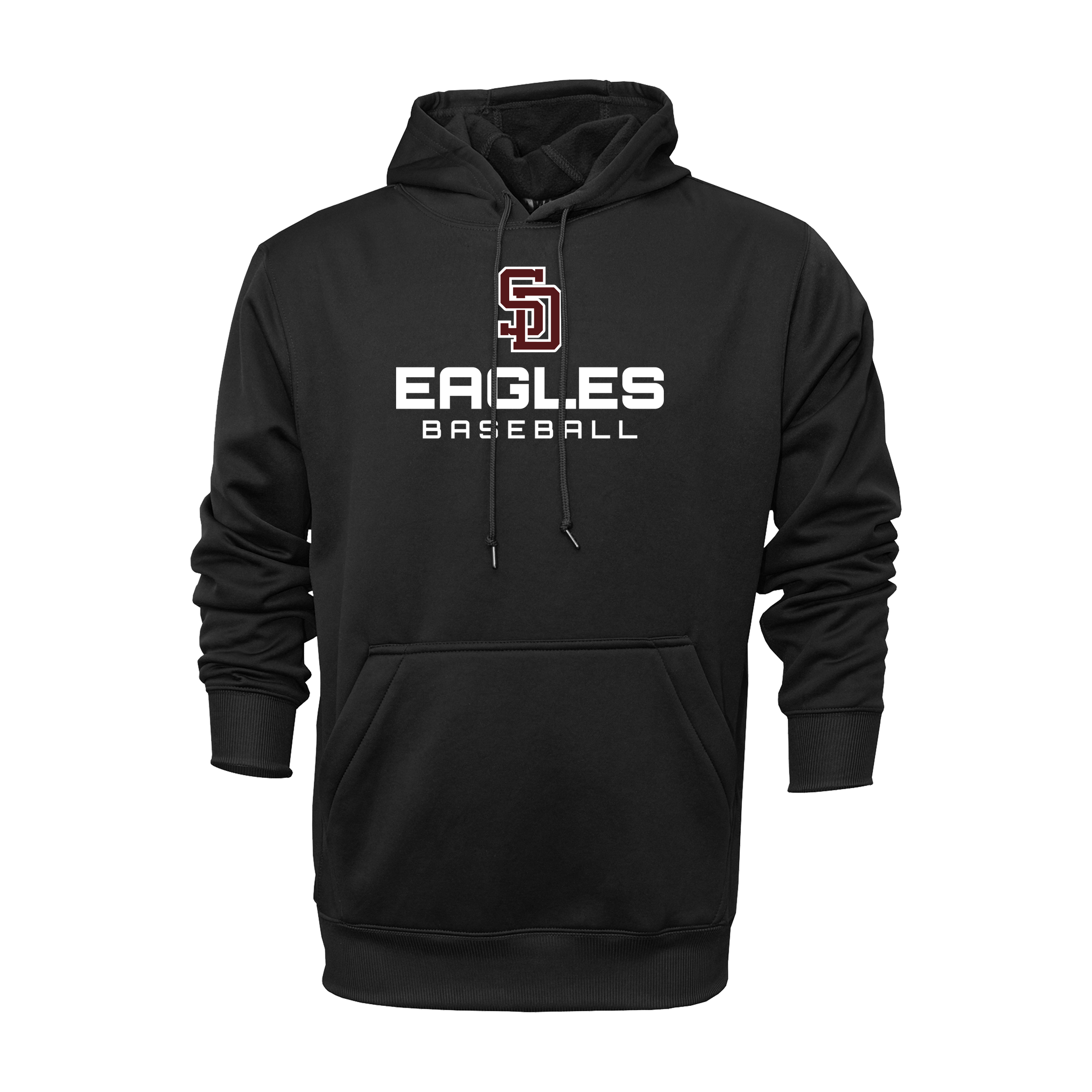 Stoneman Douglas Eagles Baseball Logo Black Hoodie DTF V3