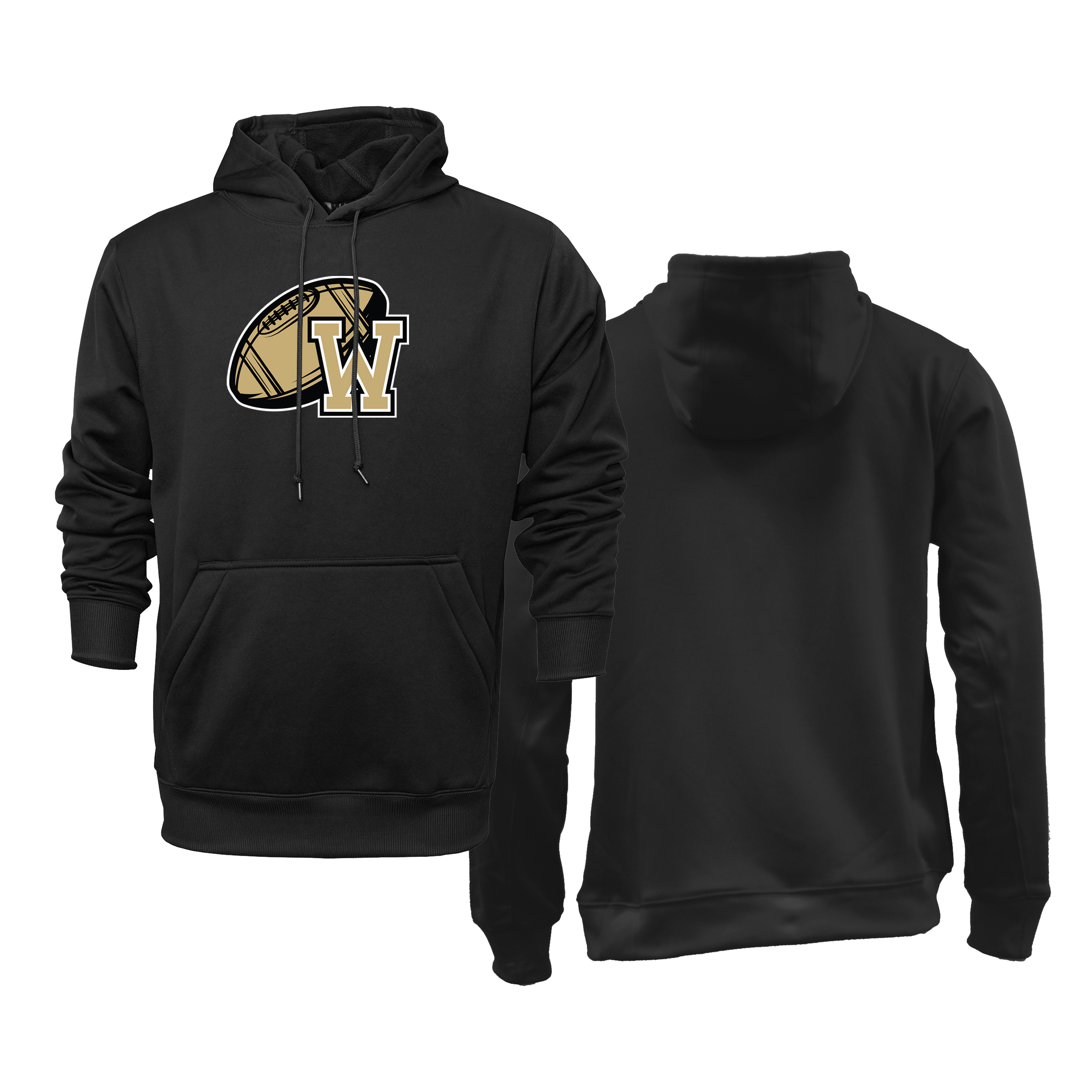 Wanaque Warriors Football Navy Hoodie DTF