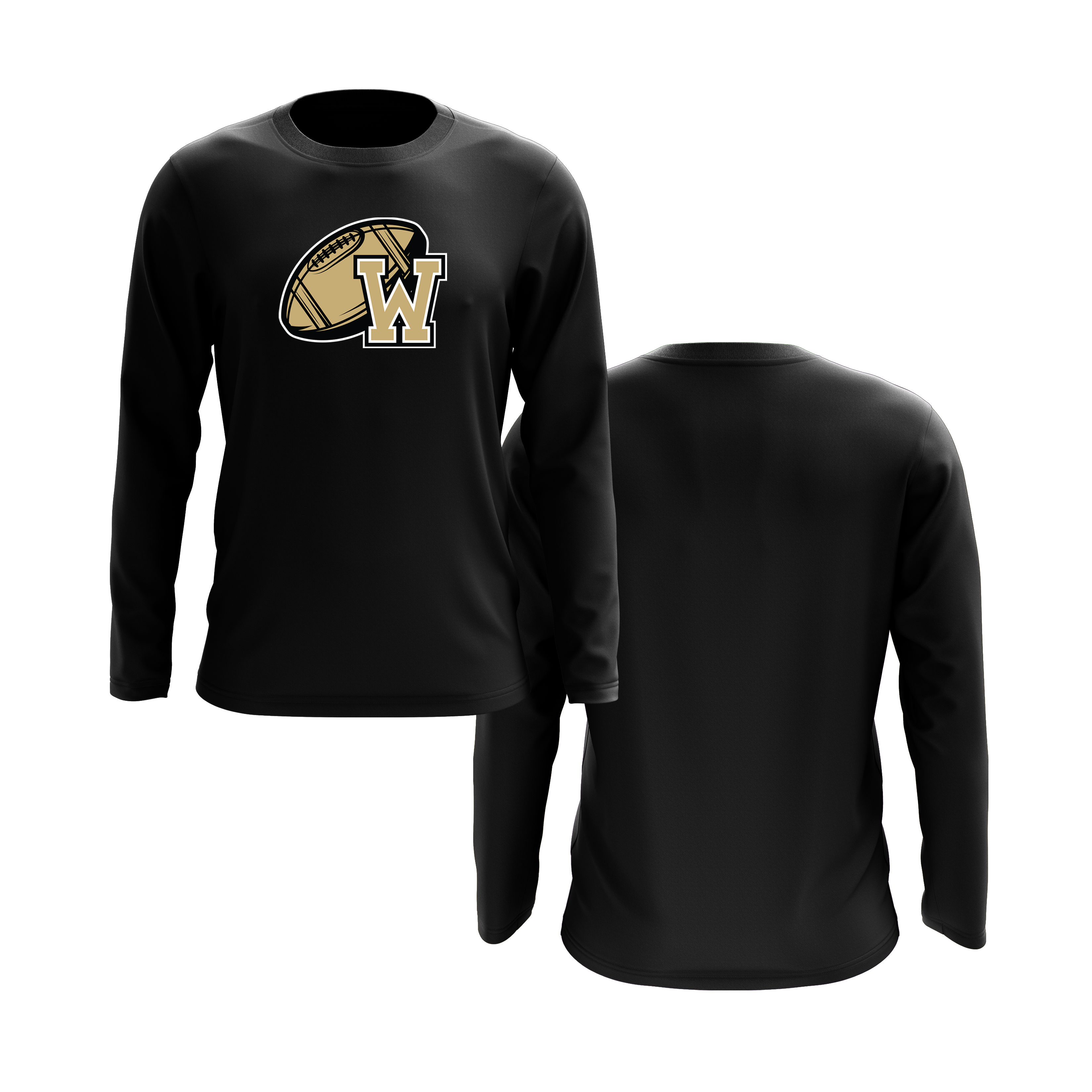 Wanaque Warriors Football Long Sleeve Shirt DTF