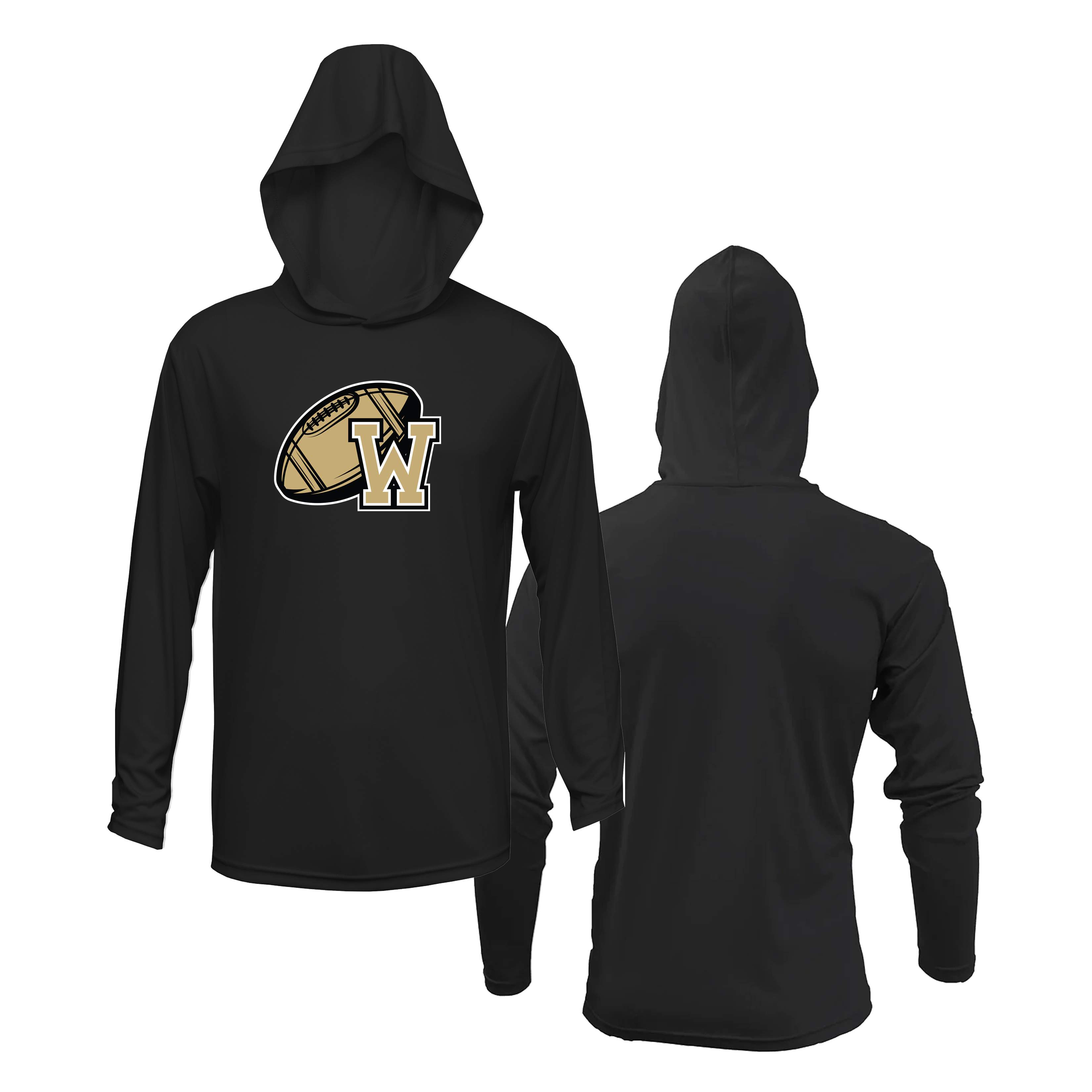 Wanaque Warriors Football Lightweight Hoodie DTF