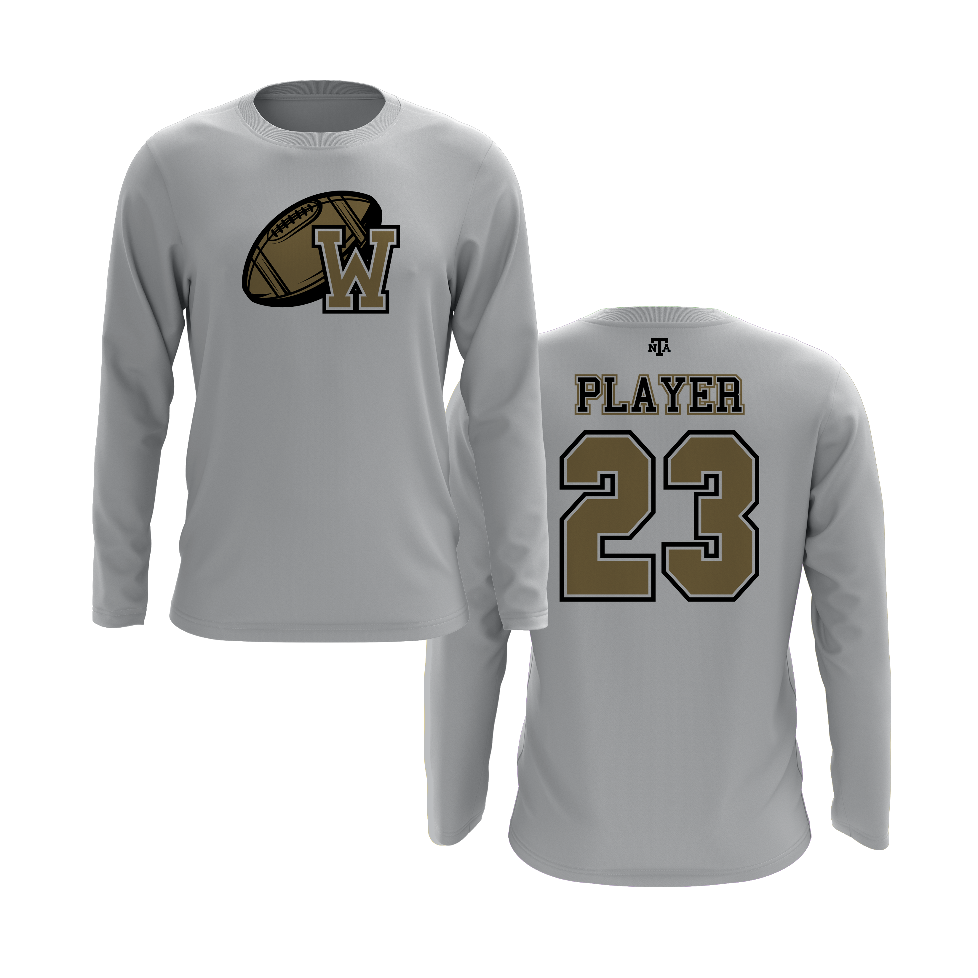 Wanaque Warriors Football Long Sleeve Shirt V2