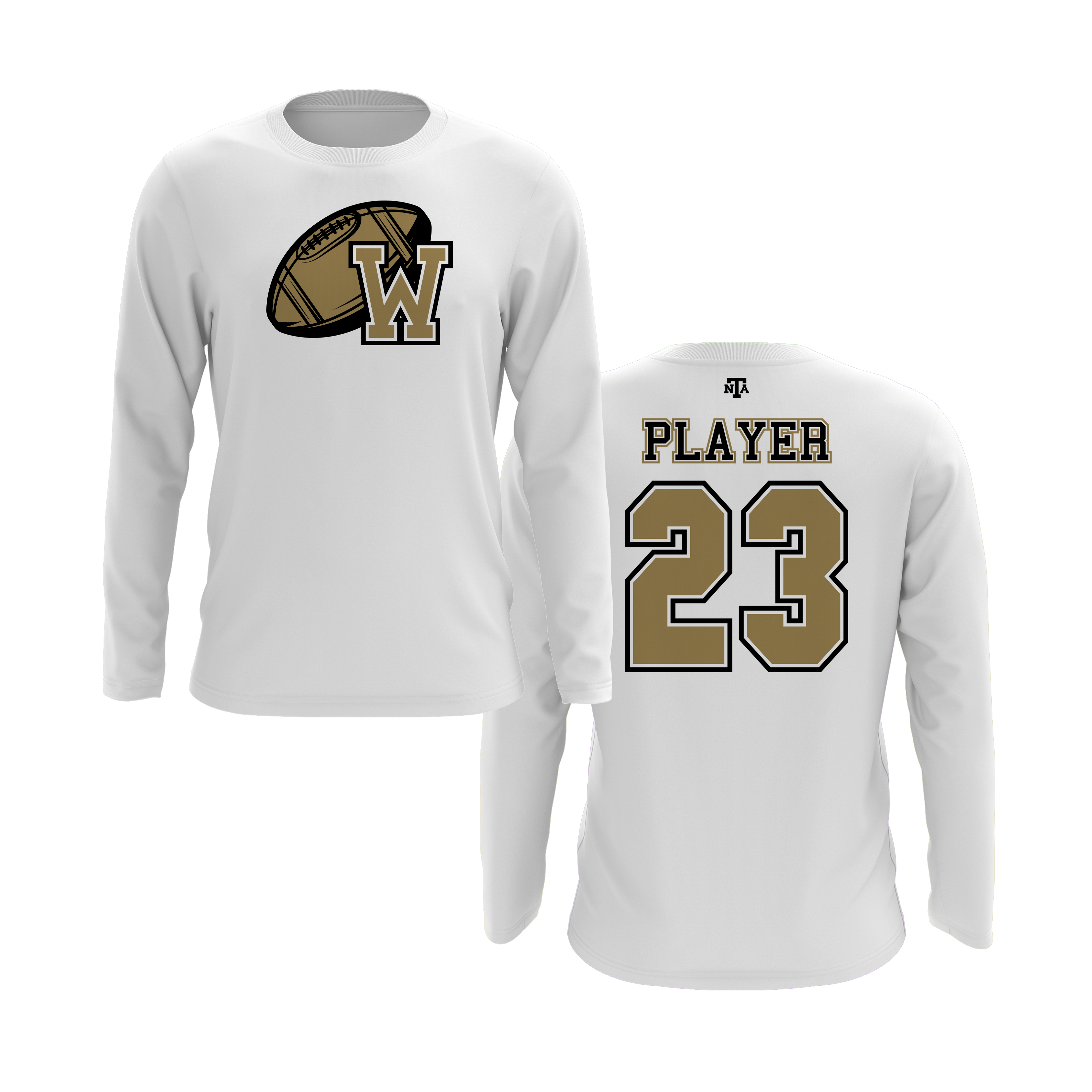 Wanaque Warriors Football Long Sleeve Shirt V2