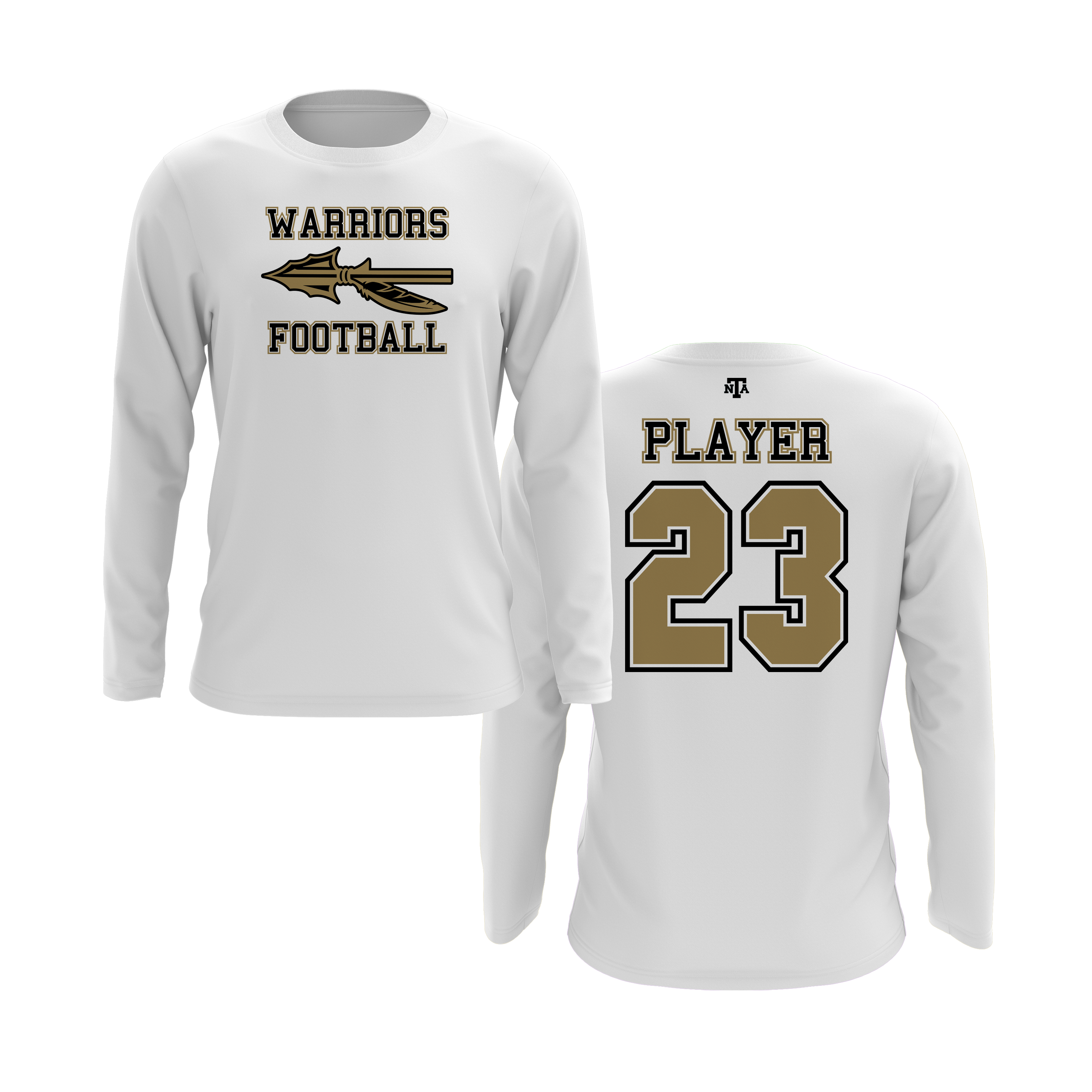 Wanaque Warriors Football Long Sleeve Shirt V3