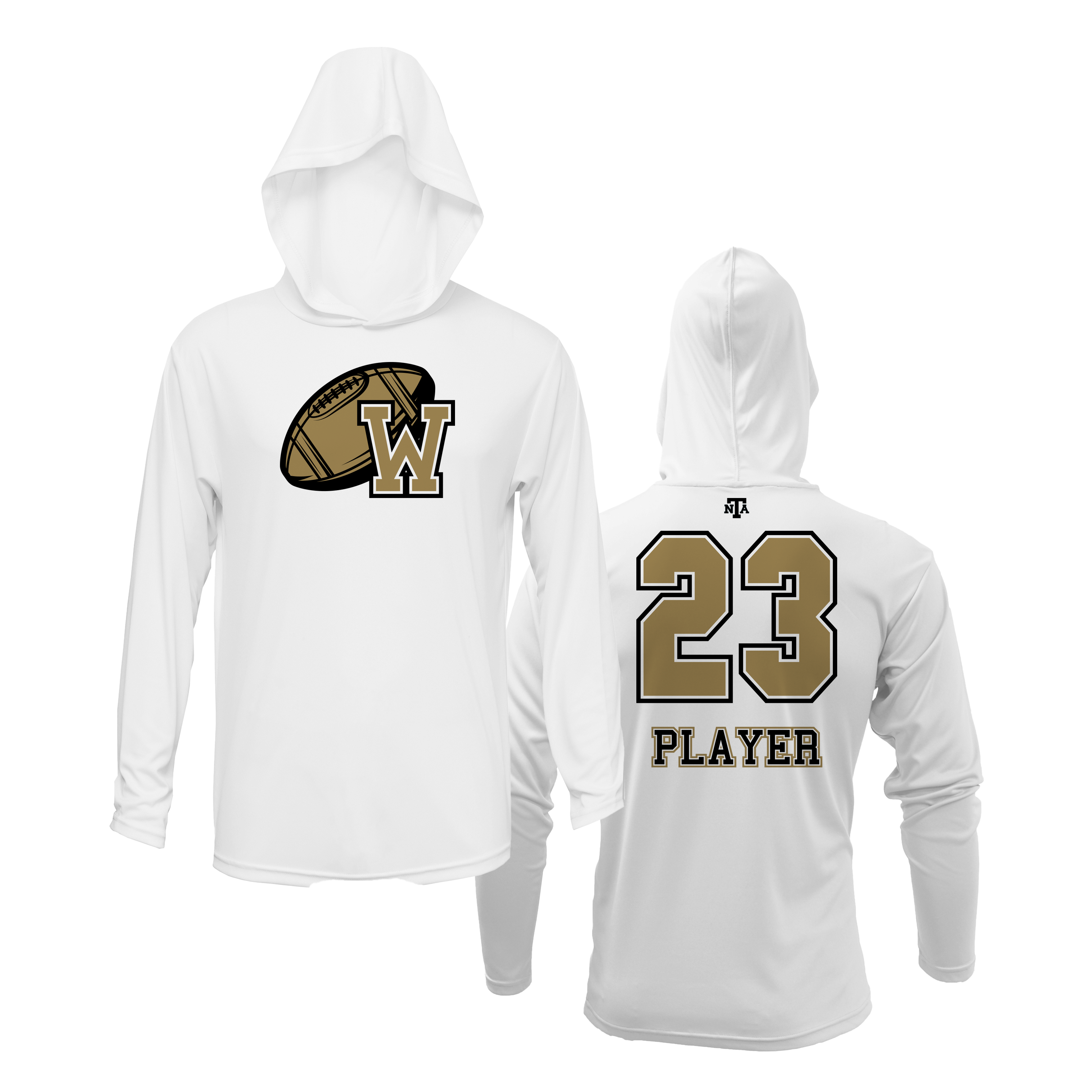 Wanaque Warriors Football Lightweight Hoodie V2