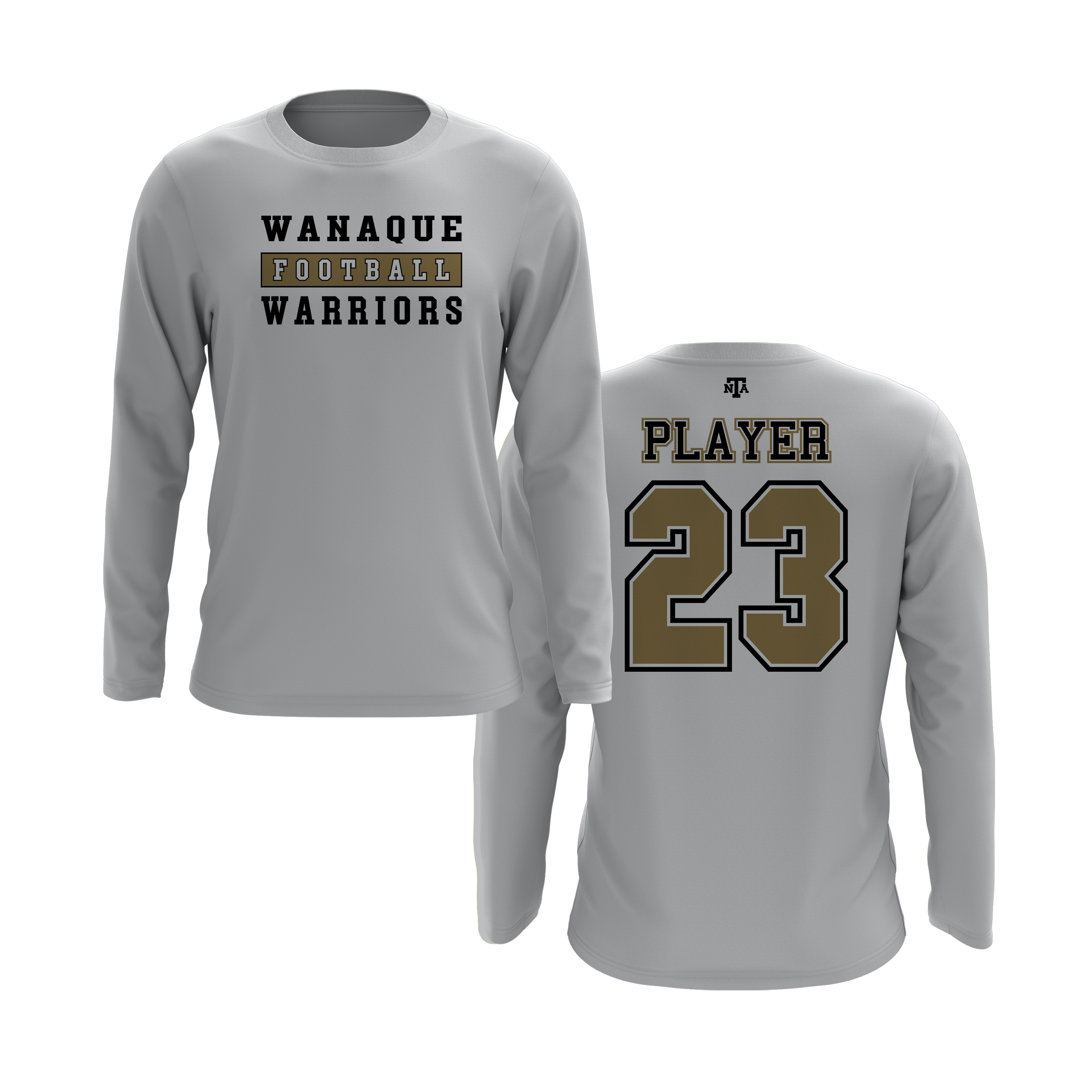 Wanaque Warriors Football Long Sleeve Shirt V1