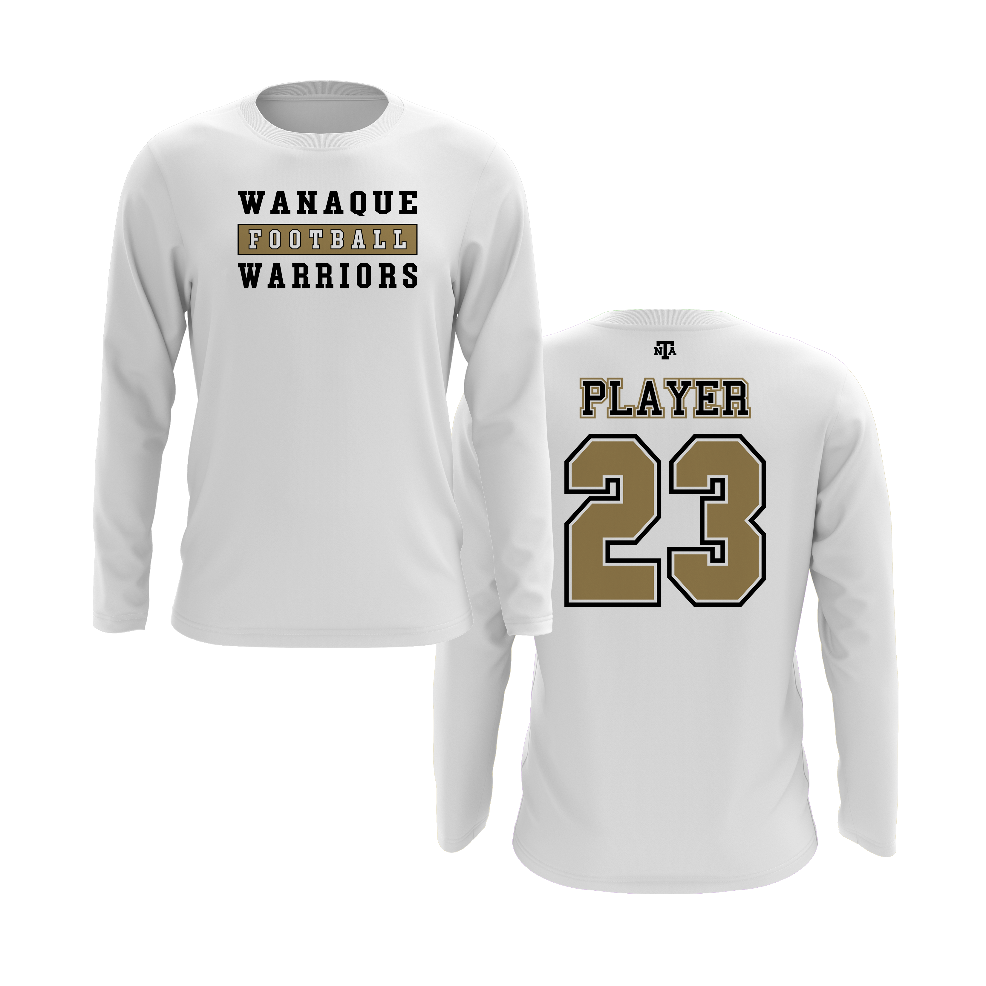 Wanaque Warriors Football Long Sleeve Shirt V1
